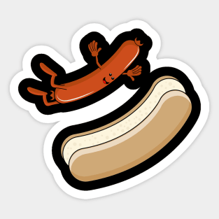 Jumping Hot Dog Sticker